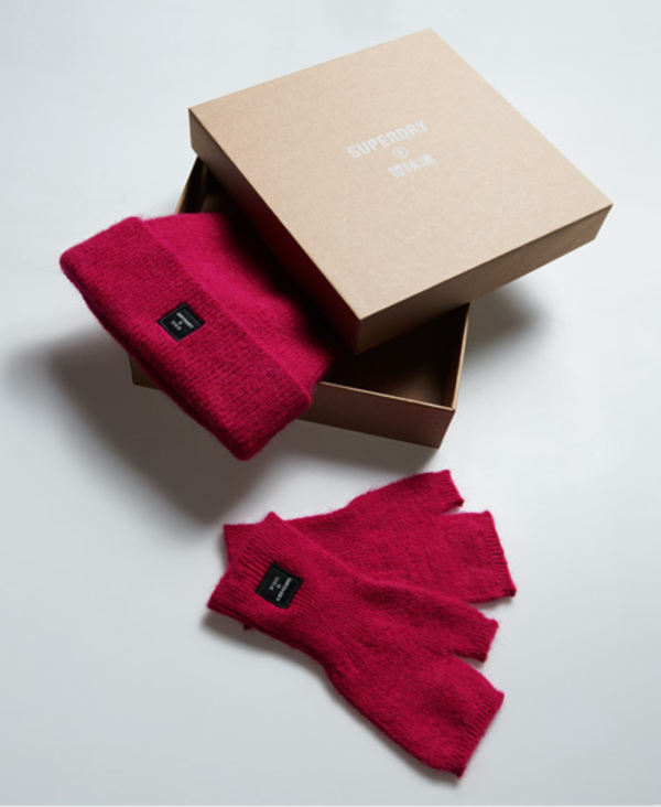  Superdry Super Lux Beanie & Glove Gift Set 
