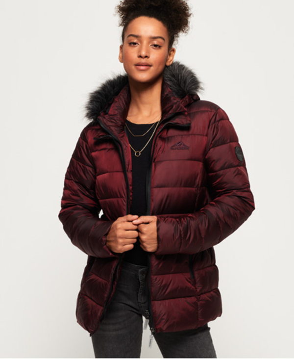  Superdry Taiko Padded Faux Fur Jacket 
