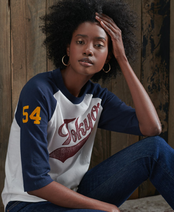  Superdry Team Varsity Baseball Top 