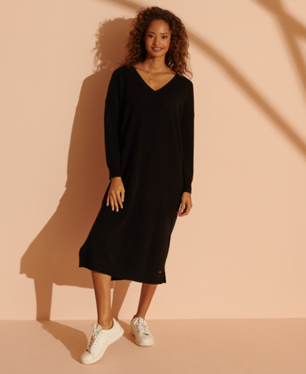  Superdry Wool Cashmere V-neck Dress 