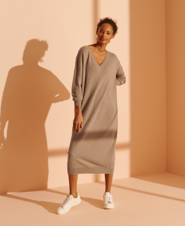  Superdry Wool Cashmere V-neck Dress 