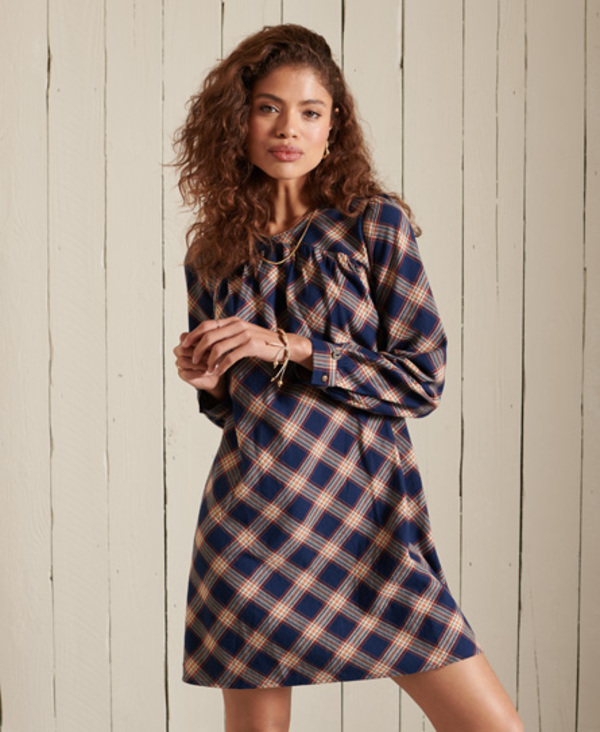  Superdry Woven Check Mini Dress 