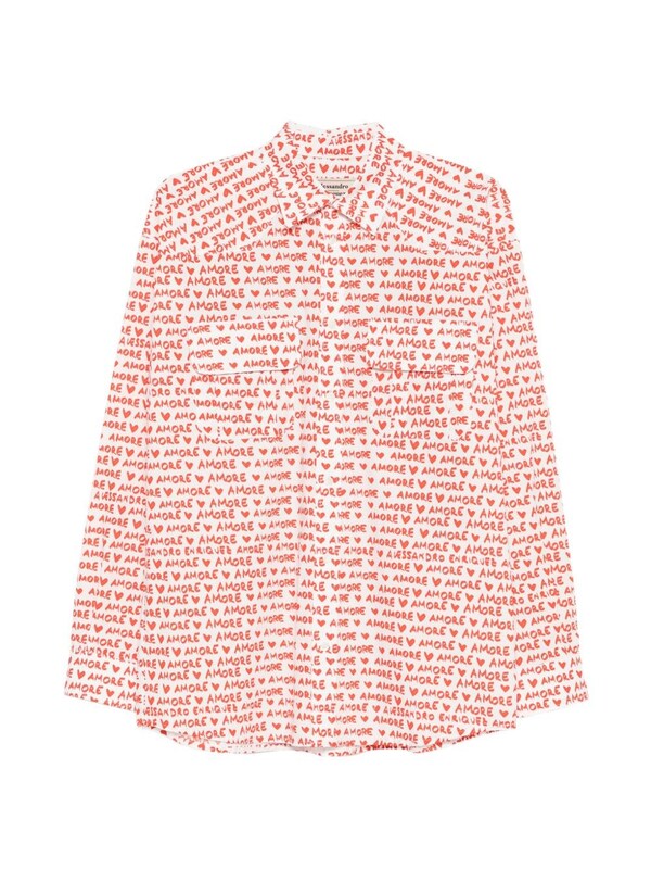  Alessandro Enriquez Alessandro Enriquez Printed Cotton Shirt 