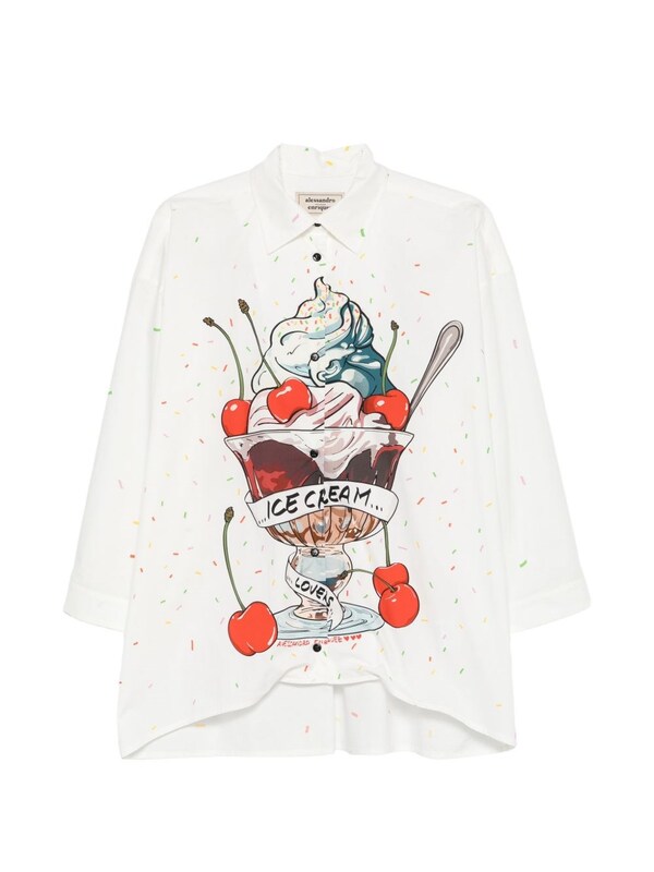  Alessandro Enriquez Alessandro Enriquez Printed Cotton Shirt 