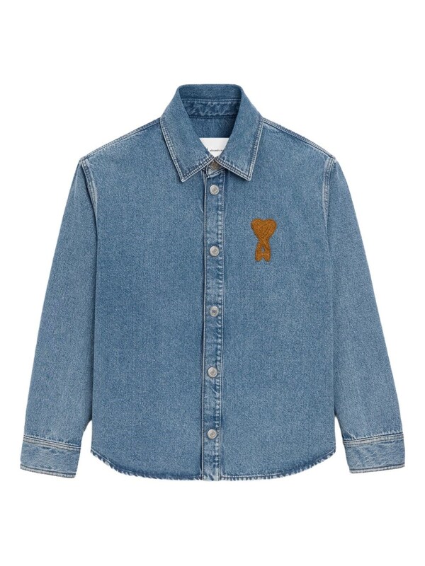  Ami Paris Ami Paris Ami De Coeur Denim Shirt 