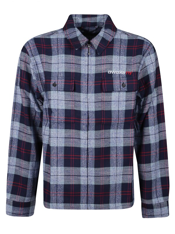  Awake Ny Awake Ny Overshirt Flannel Zip Shirt 