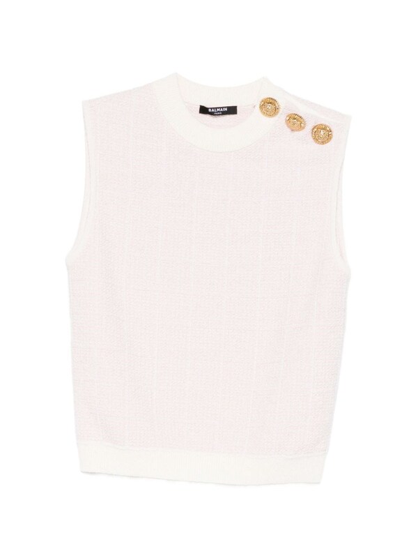  Balmain Balmain Tweed Tank Top 