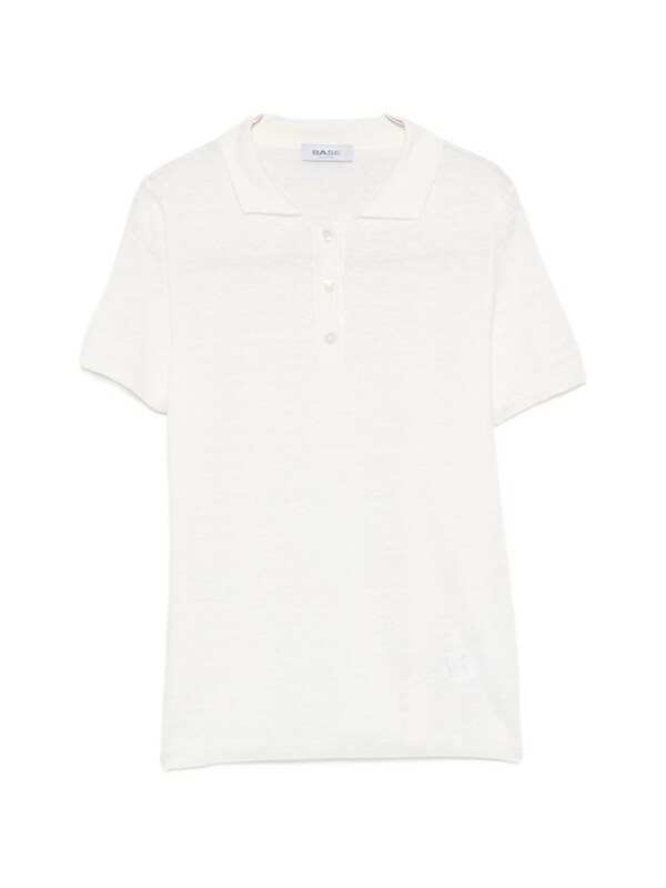  Base Base Linen And Cotton Blend Polo Shirt 
