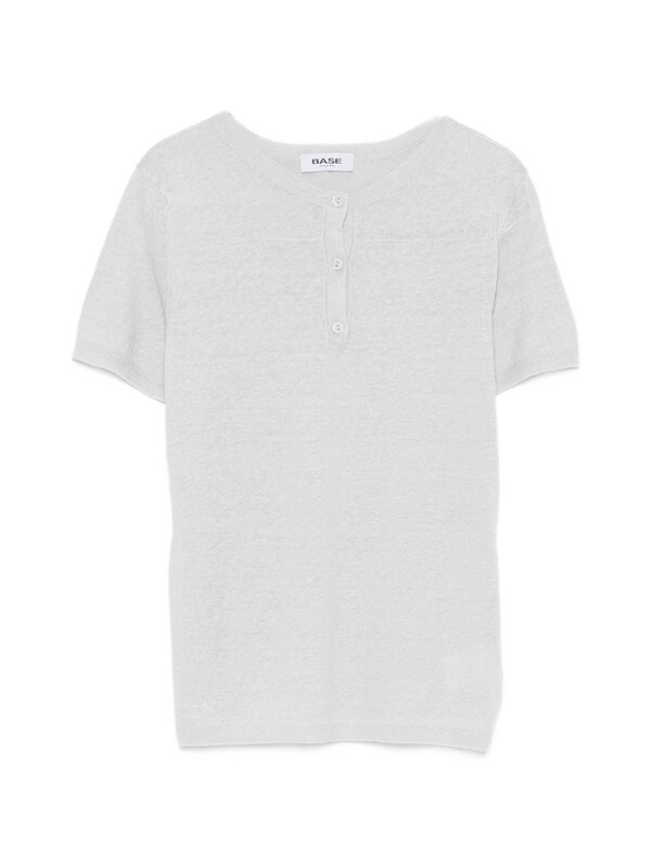  Base Base Linen And Cotton Blend T-shirt 