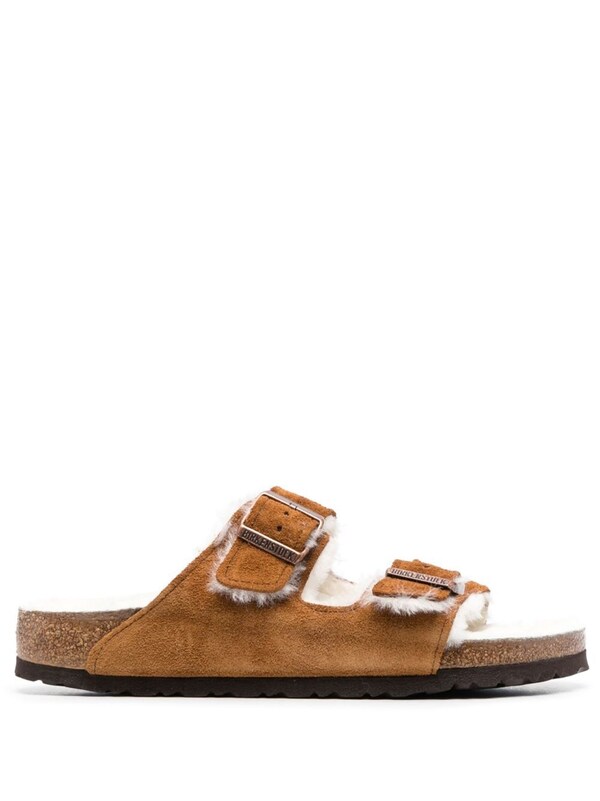  Birkenstock Birkenstock Arizona Shearling Suede Sandals 