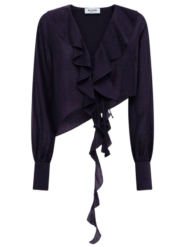  Blugirl Blugirl Cropped Blouse With Ruffles 