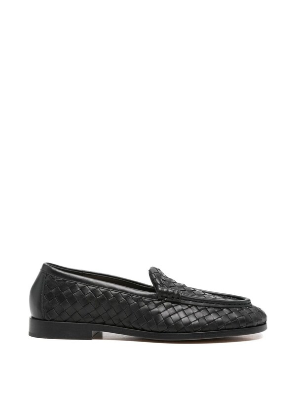  Bottega Veneta Bottega Veneta Silenzio Leather Loafers 