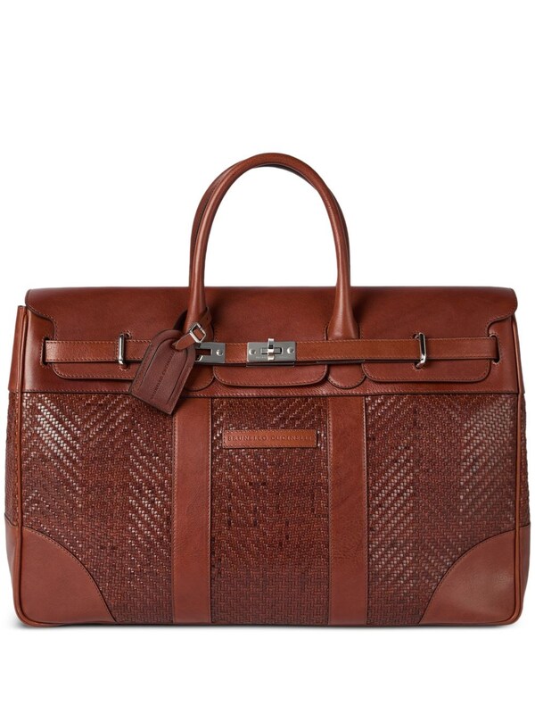  Brunello Cucinelli Brunello Cucinelli Leather Travel Bag 