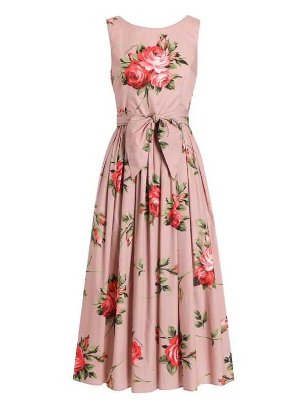  Dolce & Gabbana Dolce & Gabbana Roses Bouquet Print Long Dress 