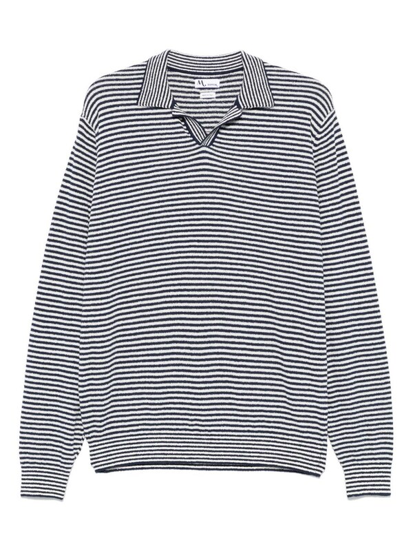  Doppiaa Doppiaa Striped Long Sleeve Polo 
