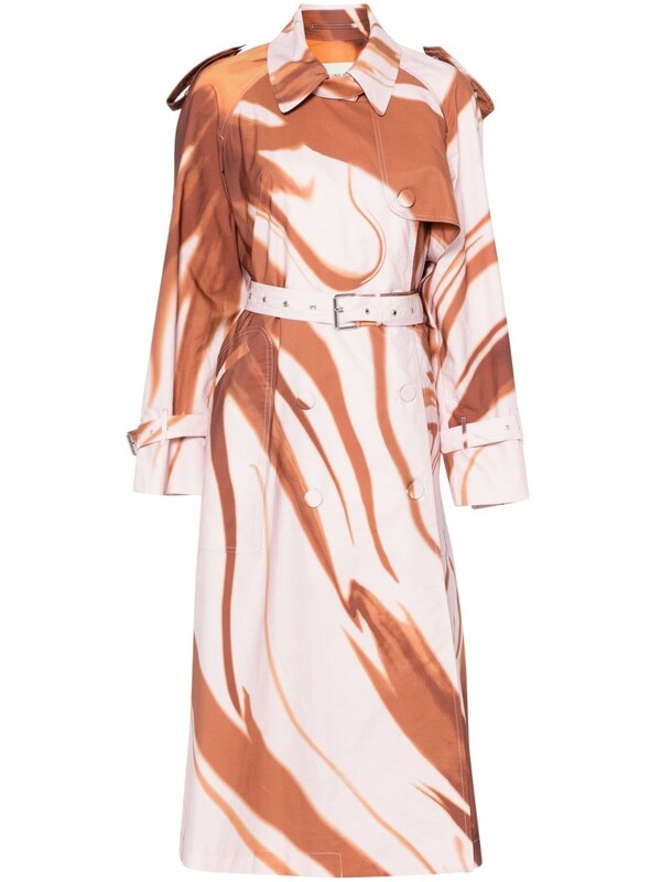  Dries Van Noten Dries Van Noten Risto Printed Cotton Trench Coat 