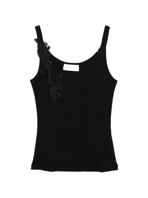  Ermanno Ermanno Embroidered Tank Top 