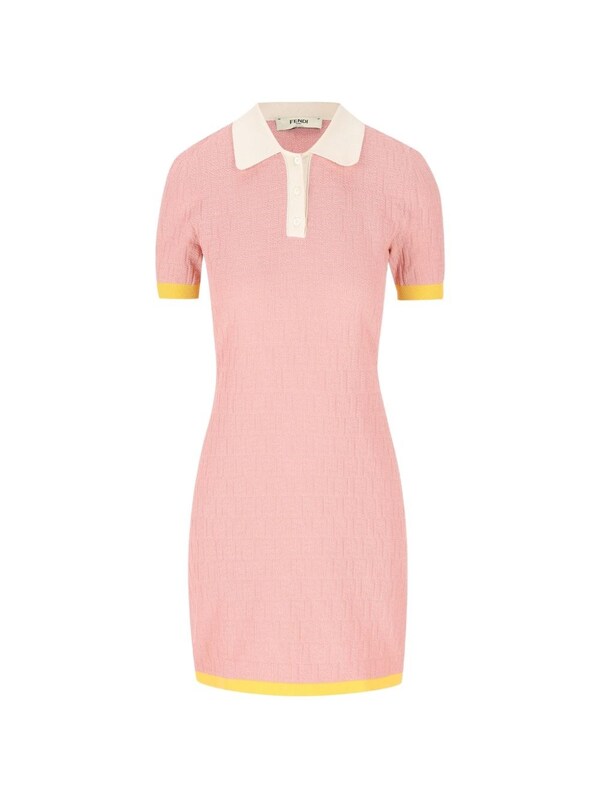  Fendi Fendi Cotton And Silk Blend Short Dress 