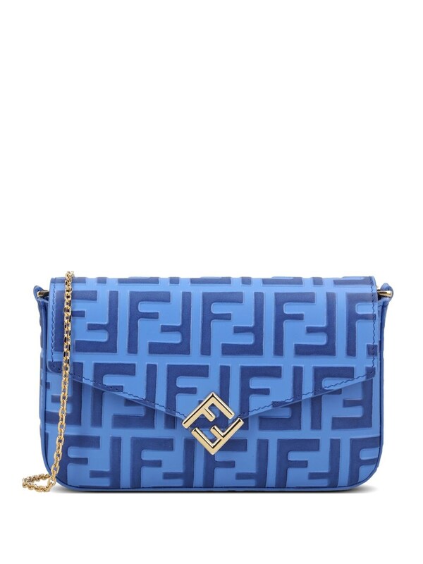  Fendi Fendi Ff Diamonds Leather Wallet On Chain 
