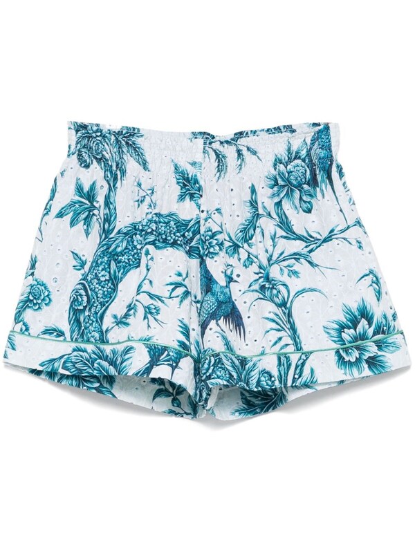  For Restless Sleepers For Restless Sleepers Printed Cotton Shorts 