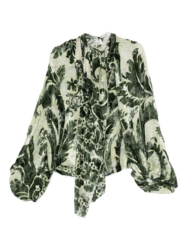  For Restless Sleepers For Restless Sleepers Printed Silk Blouse 