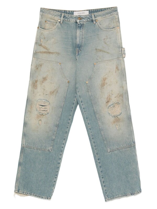  Golden Goose Golden Goose Destroyed Denim Cotton Jeans 