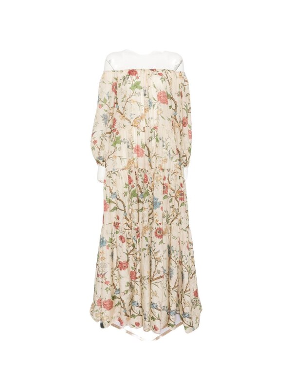  Into The East Into The East Printed Cotton Dress 