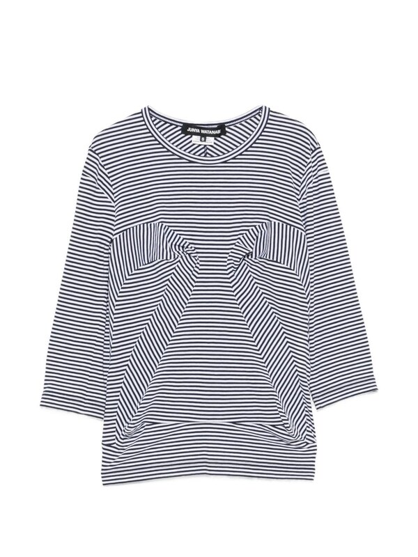  Junya Watanabe Junya Watanabe Striped Cotton T-shirt 