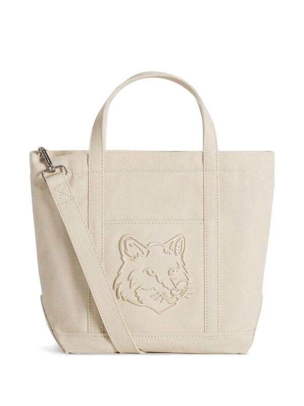  Maison Kitsune' Maison Kitsune' Fox Head Small Canvas Tote 