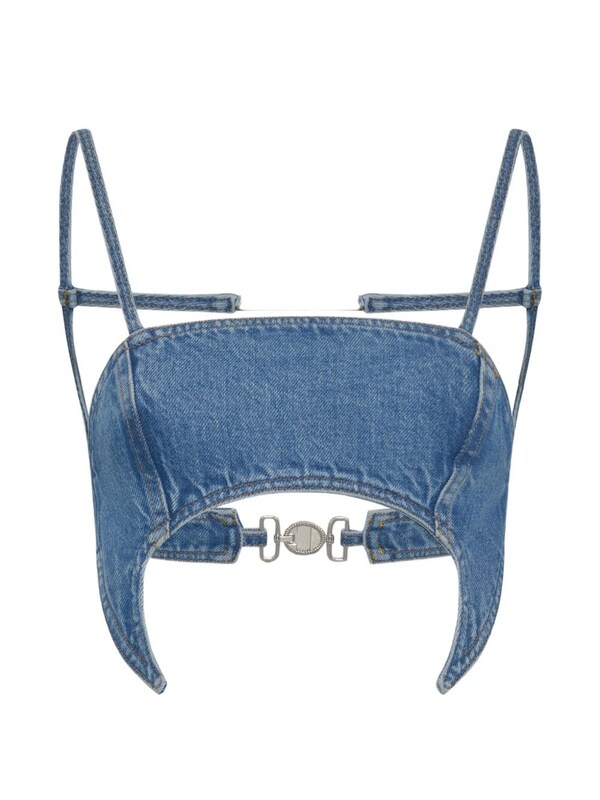  Marine Serre Marine Serre Denim Bra Top 
