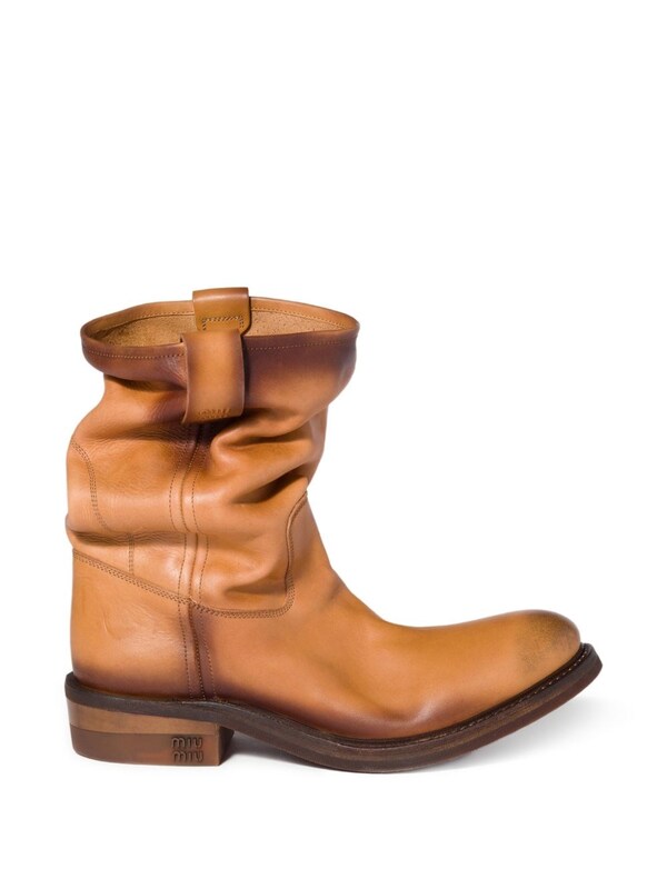  Miu Miu Miu Miu Foule Leather Boots 