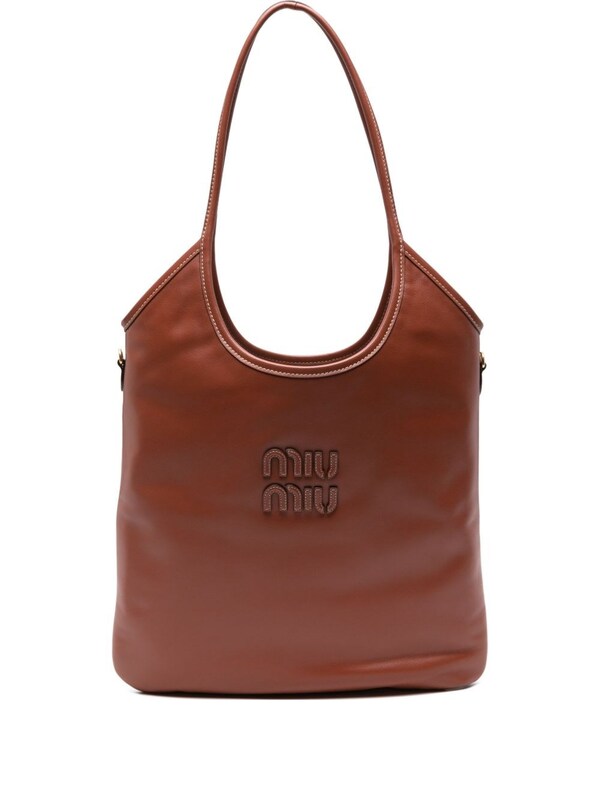  Miu Miu Miu Miu Ivy Regular Leather Tote Bag 
