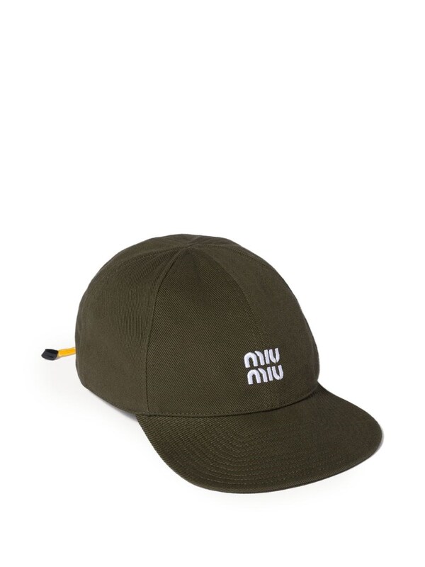  Miu Miu Miu Miu Logo Cotton Baseball Cap 