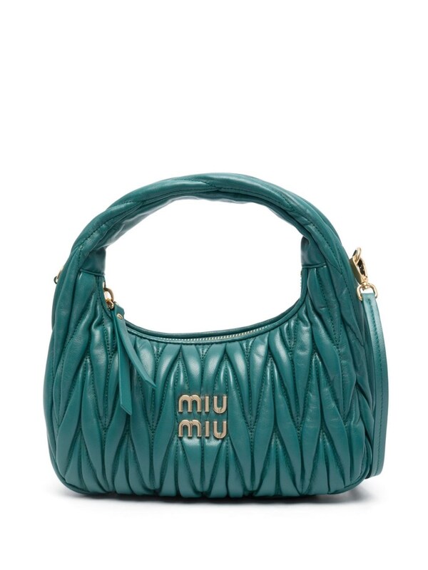  Miu Miu Miu Miu Wander Leather Hobo Bag 