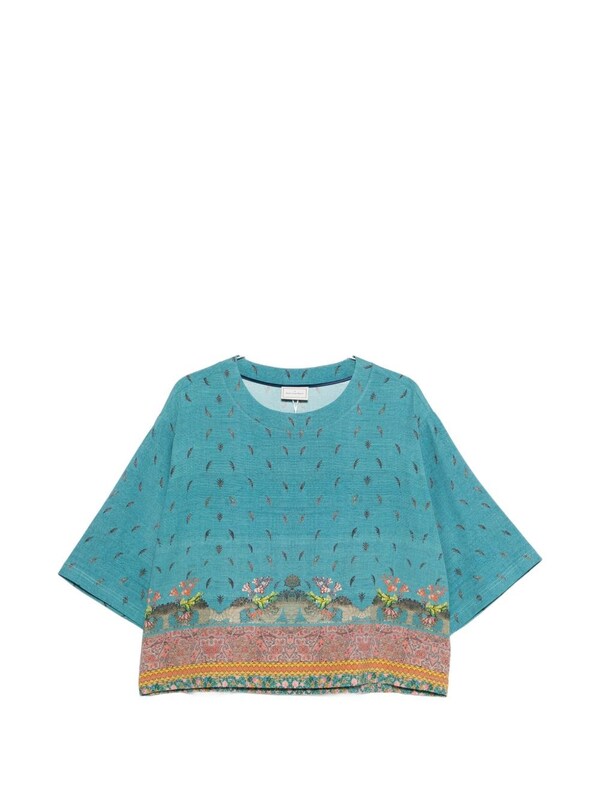  Pierre Louis Mascia Pierre Louis Mascia Printed Silk Blouse 