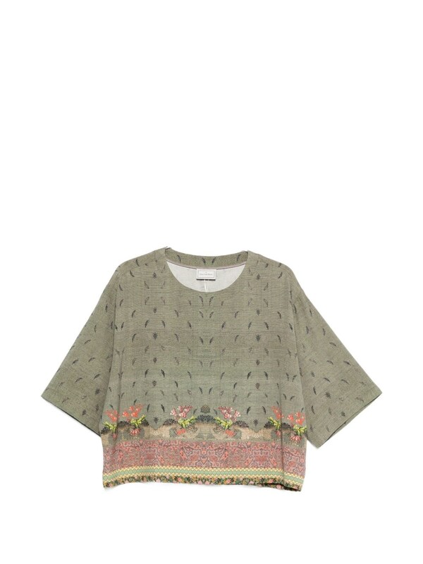  Pierre Louis Mascia Pierre Louis Mascia Printed Silk Blouse 