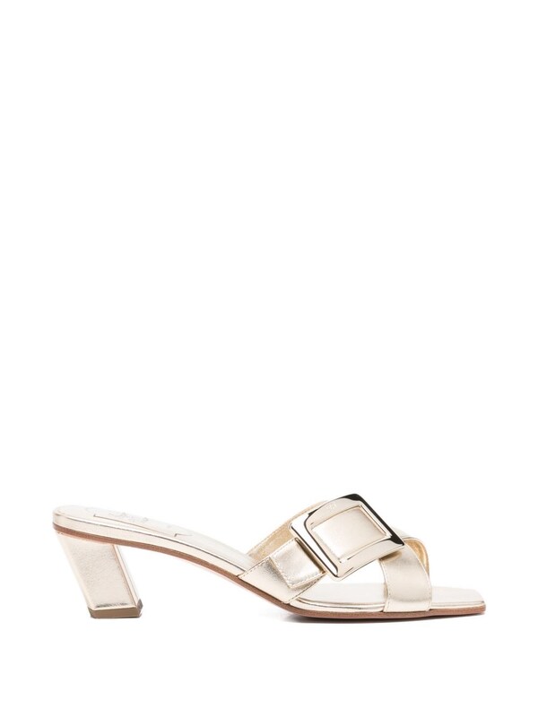  Roger Vivier Roger Vivier Leather Heel Sandals 