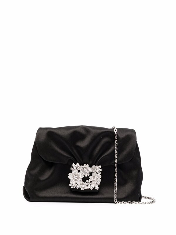  Roger Vivier Roger Vivier Rv Bouquet Satin Clutch 