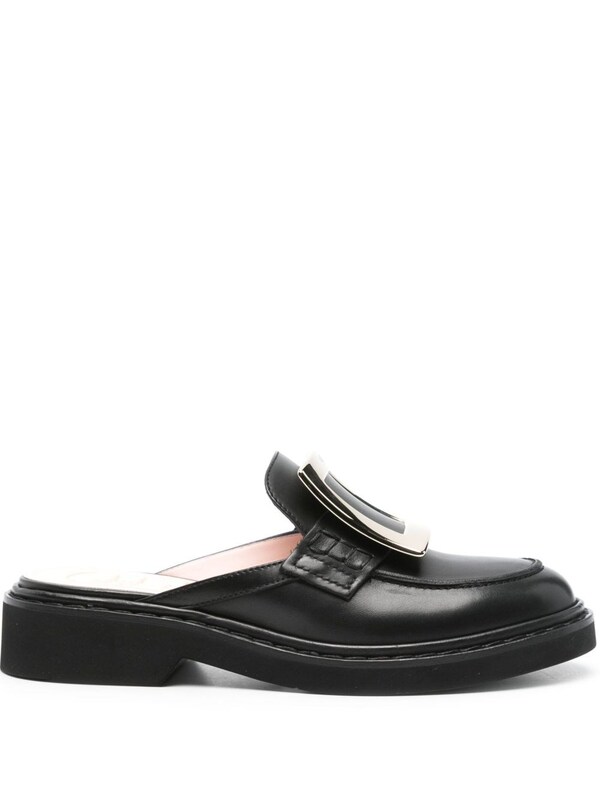  Roger Vivier Roger Vivier Viv Rangers Leather Loafers 
