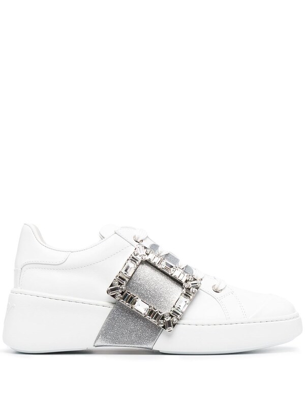  Roger Vivier Roger Vivier Viv Skate Glitter Sneakers 