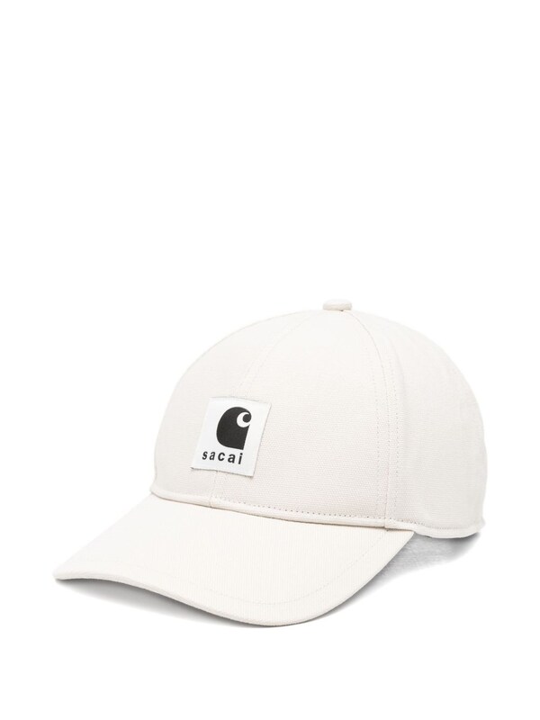  Sacai X Carhartt Wip Sacai X Carhartt Wip Logo Cotton Baseball Cap 