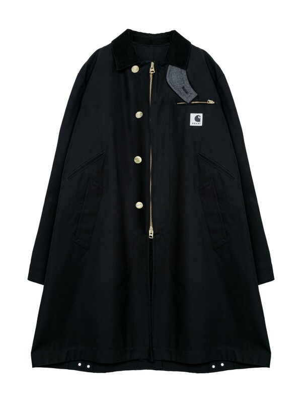  Sacai X Carhartt Wip Sacai X Carhartt Wip Trench Coat With Logo 