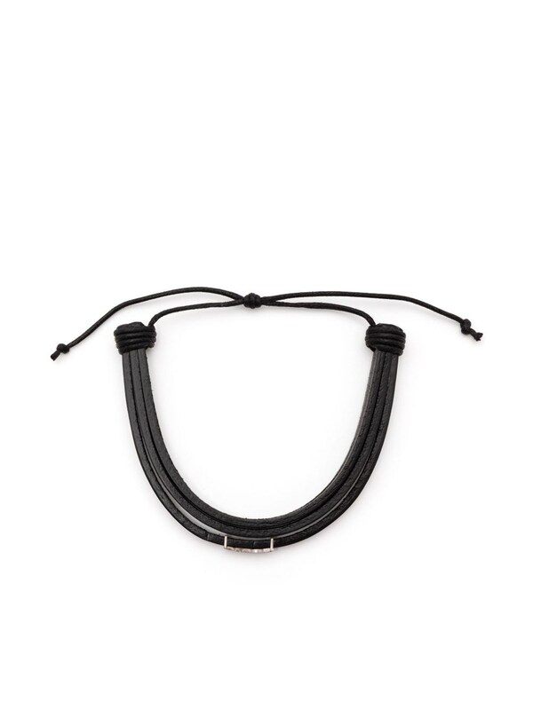  Saint Laurent Saint Laurent Cassandre Leather Bracelet 