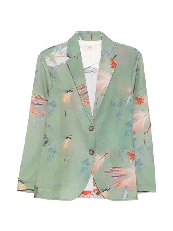  Sissiottostyle Sissiottostyle Printed Single-breasted Blazer Jacket 