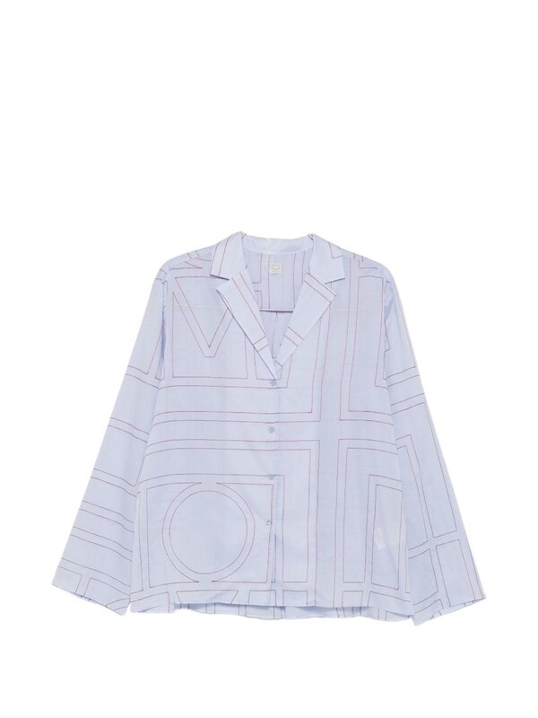  Toteme Toteme Cotton Blend Pajama Shirt 