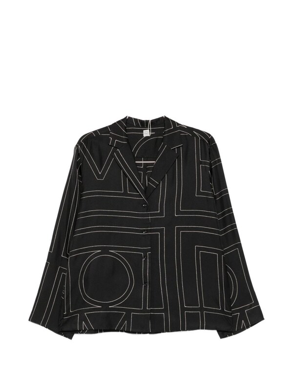  Toteme Toteme Monogram Silk Pajama Shirt 