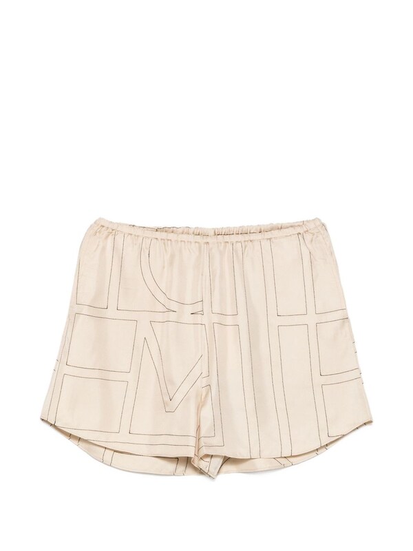  Toteme Toteme Monogram Silk Pajama Shorts 