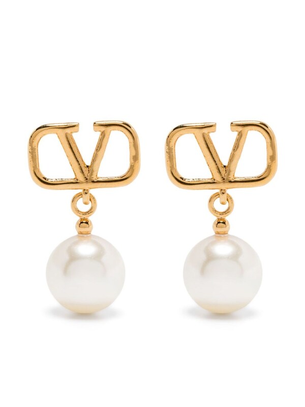  Valentino Garavani Valentino Garavani Vlogo Signature Pearls Earrings 