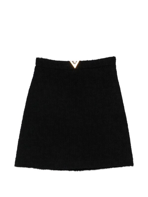  Valentino Valentino Vlogo Signature Wool Skirt 