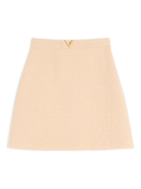  Valentino Valentino Vlogo Signature Wool Skirt 